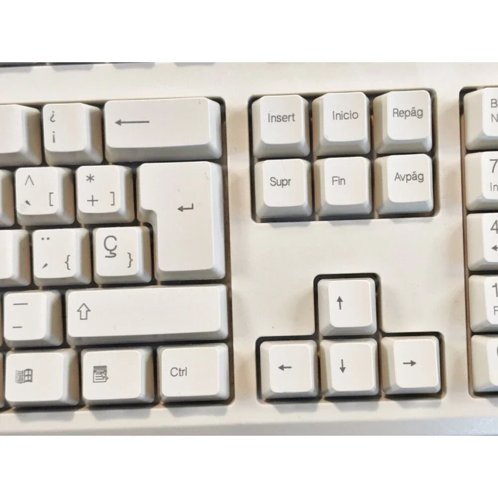 VTG Keytronic Model E05366SPPS2-C Wired PS/2 Spanish Keyboard USB Adapter WORKS